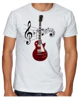 Camiseta adulto ou infantil Guitarra contra baixo musica - Foto 5