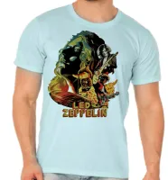 Camiseta adulto ou infantil led zeppelin banda rock antiga - Foto 2