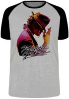 Camiseta adulto ou infantil Michael Jackson Chapéu Pop - Foto 4