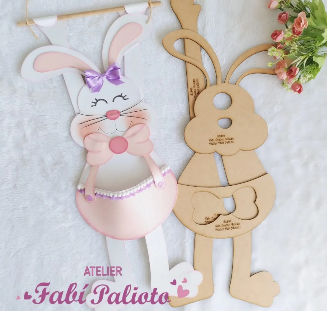 G1.842 Gabarito de Moldes  em MDF Goelho Guloso - Porta treco Imagem