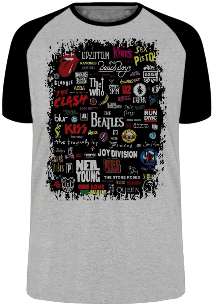 Camiseta adulto ou infantil Rock bandas famosas Imagem