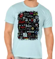 Camiseta adulto ou infantil Rock bandas famosas - Foto 4