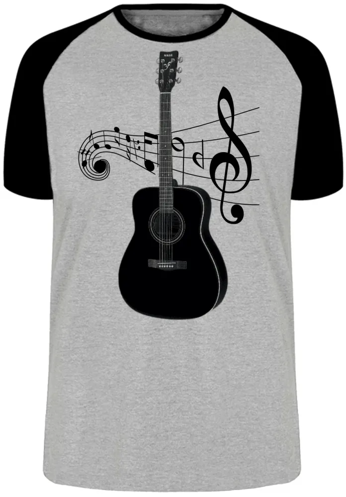 Camiseta adulto ou infantil Violão musica musico artista Imagem