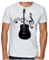 Camiseta adulto ou infantil Violão musica musico artista - Foto 2