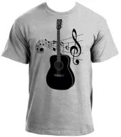Camiseta adulto ou infantil Violão musica musico artista - Foto 3