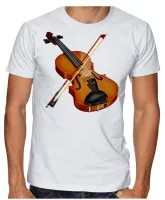 Camiseta adulto ou infantil Violino musica classica instrumento - Foto 2