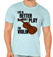 Camiseta adulto ou infantil Violino musico musica - Foto 2