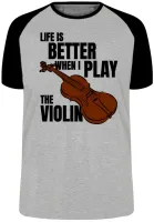 Camiseta adulto ou infantil Violino musico musica - Foto 4