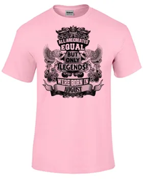 Camiseta adulto ou infantil Agosto Aniversário Melhores nasceram
