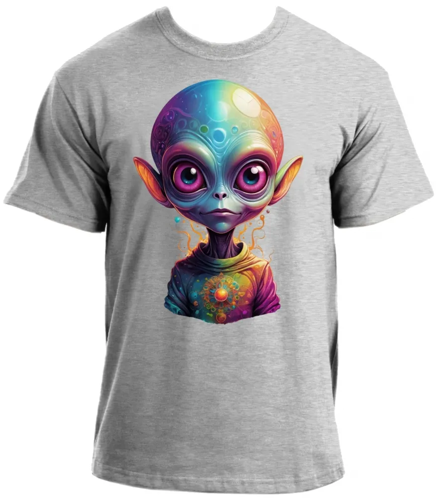 Camiseta adulto ou infantil Alien et ovni colorido varginha