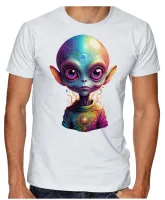 Camiseta adulto ou infantil Alien et ovni colorido varginha - Foto 4