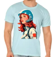 Camiseta adulto ou infantil Astronauta nasa mulher space x - Foto 5