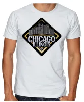 Camiseta adulto ou infantil Chicago illinois Lembrança - Foto 2