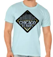 Camiseta adulto ou infantil Chicago illinois Lembrança - Foto 4