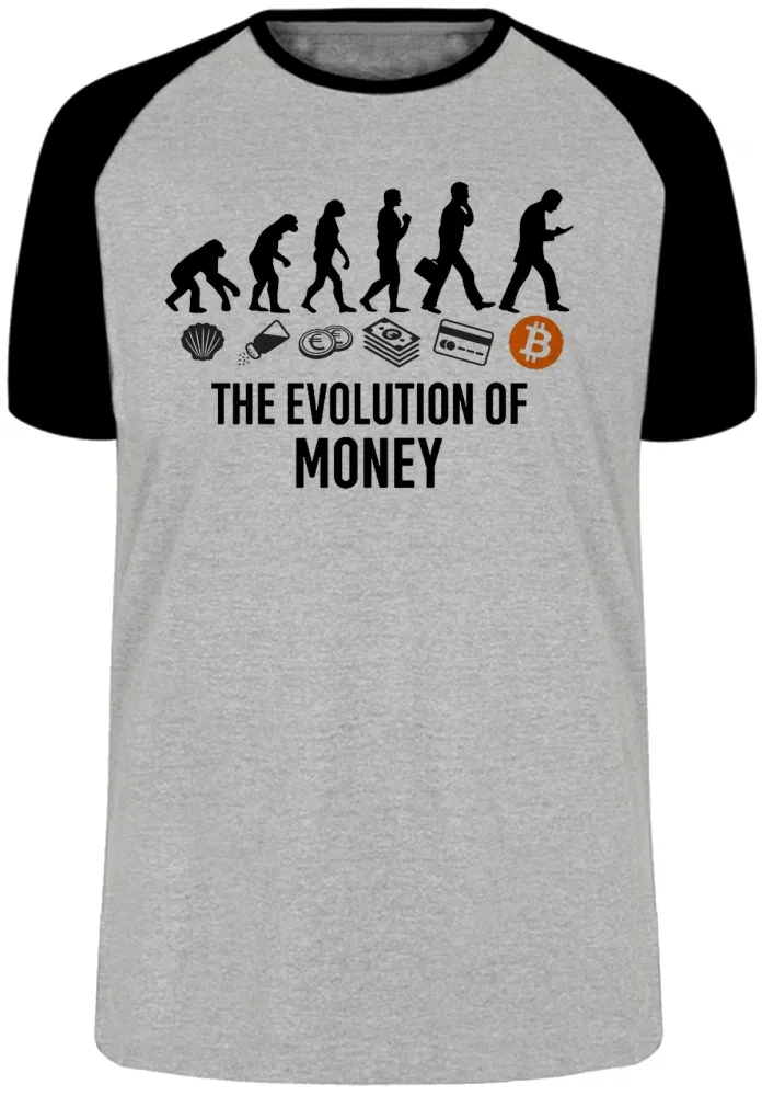 Camiseta adulto ou infantil Evolução Humana Bitcoin