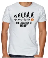 Camiseta adulto ou infantil Evolução Humana Bitcoin - Foto 2