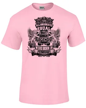 Camiseta adulto ou infantil Fevereiro Aniversário Melhores nasceram - Foto 2