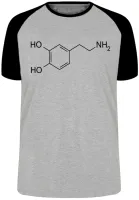 Camiseta adulto ou infantil Formula dopamina quimica - Foto 3