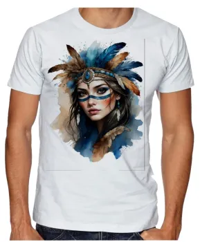 Camiseta adulto ou infantil India indigena apache america indio - Foto 2