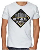 Camiseta adulto ou infantil Los Angeles city California Lembrança - Foto 2