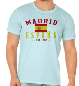 Camiseta adulto ou infantil Madri espanha europa