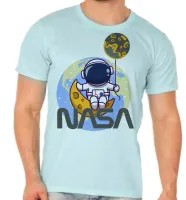 Camiseta adulto ou infantil Nasa astronauta planeta - Foto 3