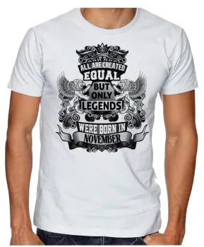 Camiseta adulto ou infantil Novembro Aniversário Melhores nasceram