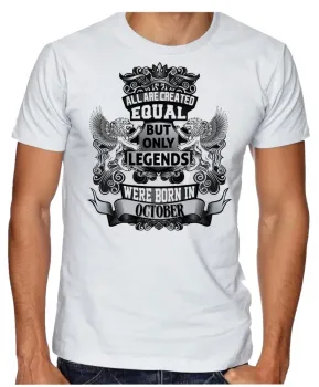 Camiseta adulto ou infantil Outubro Aniversário Melhores nasceram