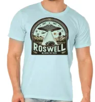 Camiseta adulto ou infantil roswell et area 51 varginha alien - Foto 4