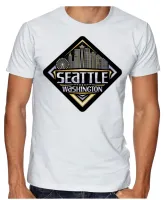 Camiseta adulto ou infantil Seattle Washington lembrança - Foto 2