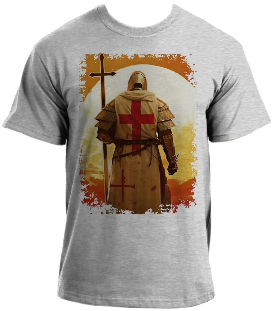 Camiseta adulto ou infantil templario cavaleiro Cruz Jesus Cristo Imagem