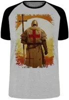 Camiseta adulto ou infantil templario cavaleiro Cruz Jesus Cristo - Foto 4