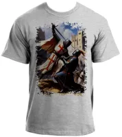 Camiseta adulto ou infantil templario cavaleiro cruzadas - Foto 2