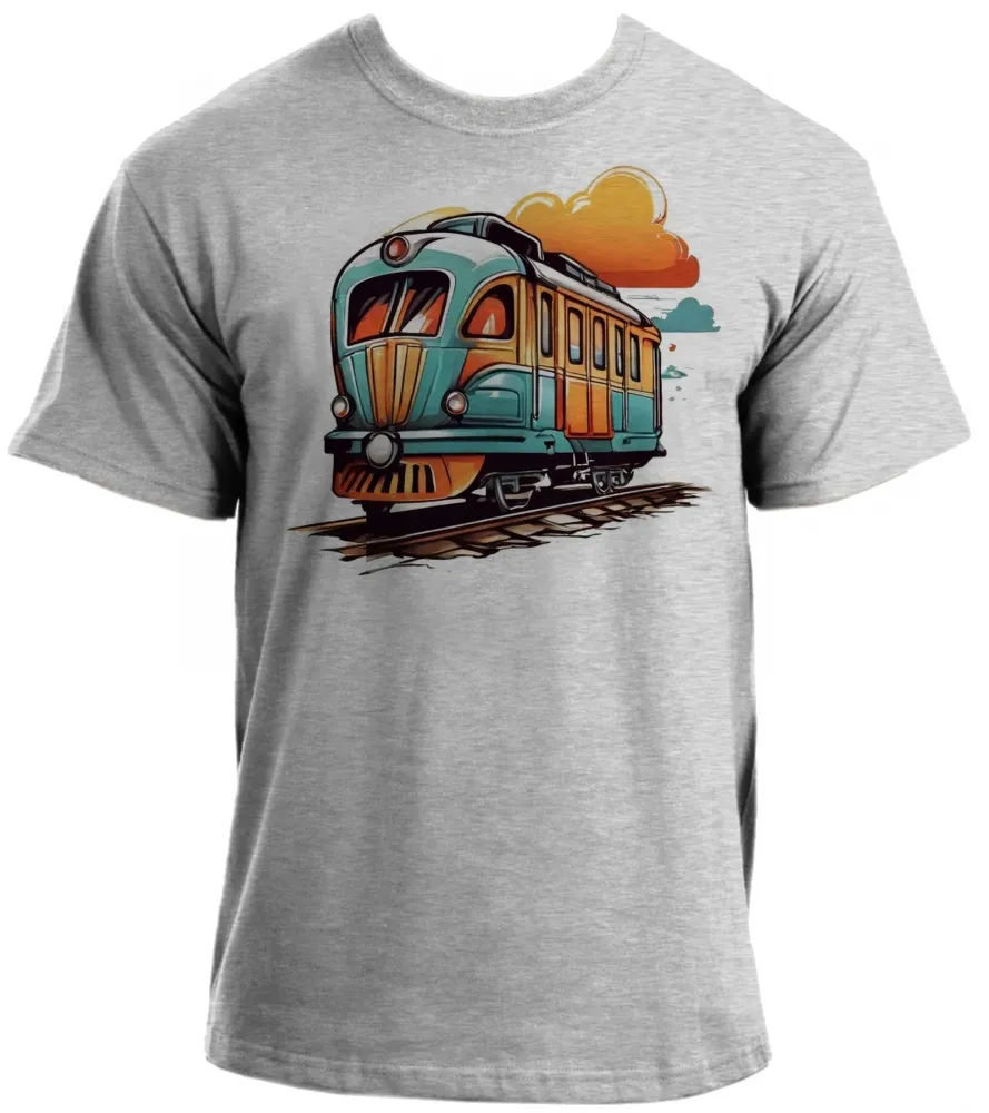 Camiseta adulto ou infantil trem colorido trensurb