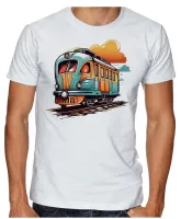 Camiseta adulto ou infantil trem colorido trensurb - Foto 2