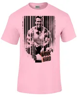 Camiseta adulto ou infantil arnold schwarzenegger ator work hard croos fit academia maromba - Foto 4