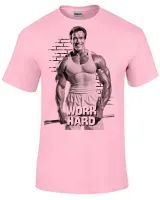 Camiseta adulto ou infantil arnold work hard croos fit academia maromba - Foto 2