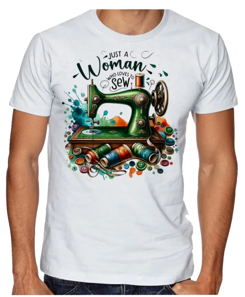 Camiseta adulto ou infantil Costureira costura profissão Imagem