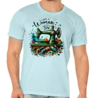 Camiseta adulto ou infantil Costureira costura profissão - Foto 2