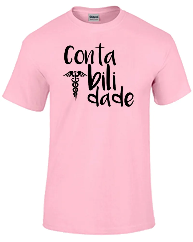 Camiseta adulto ou infantil Contabilidade contador contadora
