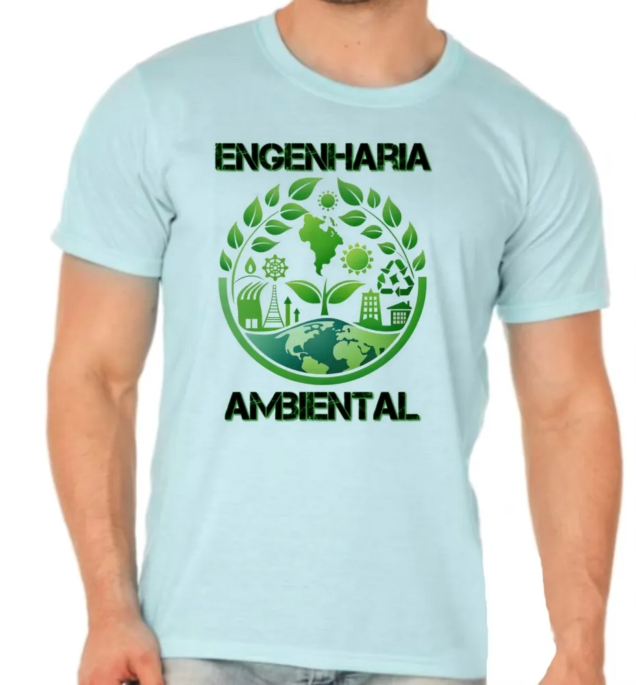 Camiseta adulto ou infantil Engenharia Ambiental profissão Imagem