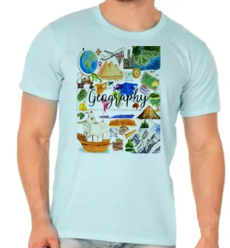 Camiseta adulto ou infantil Geografia professor  estudante