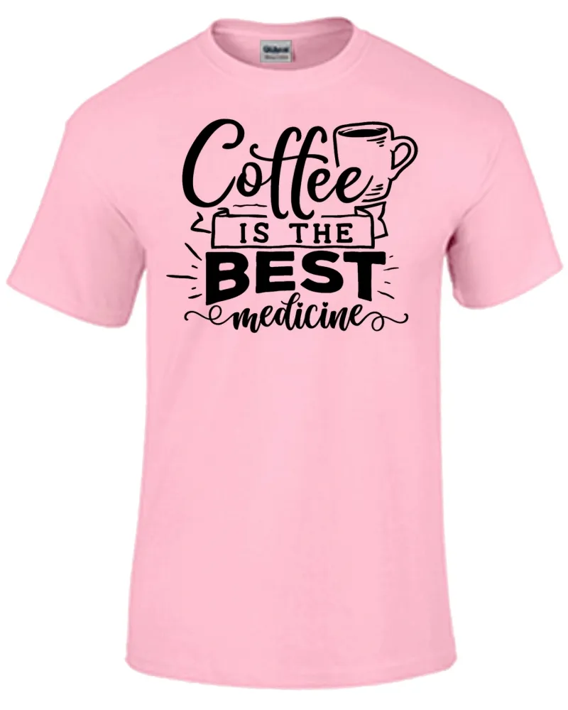 Camiseta adulto ou infantil Medicina Café melhor remédio Imagem
