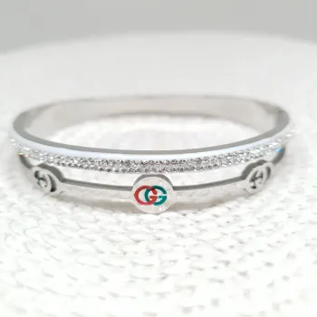 Bracelete gucci com zirconia - Aço Inox 316L - Foto 2