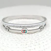 Bracelete gucci com zirconia - Aço Inox 316L - Foto 2