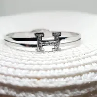  Bracelete estilo hermes com zirconia - Foto 3