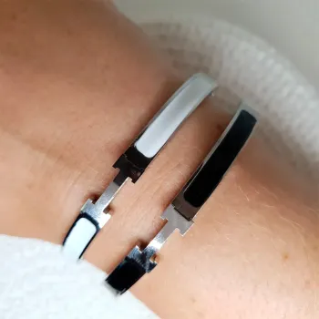 Bracelete h estilo hermes - Aço Inox 316L