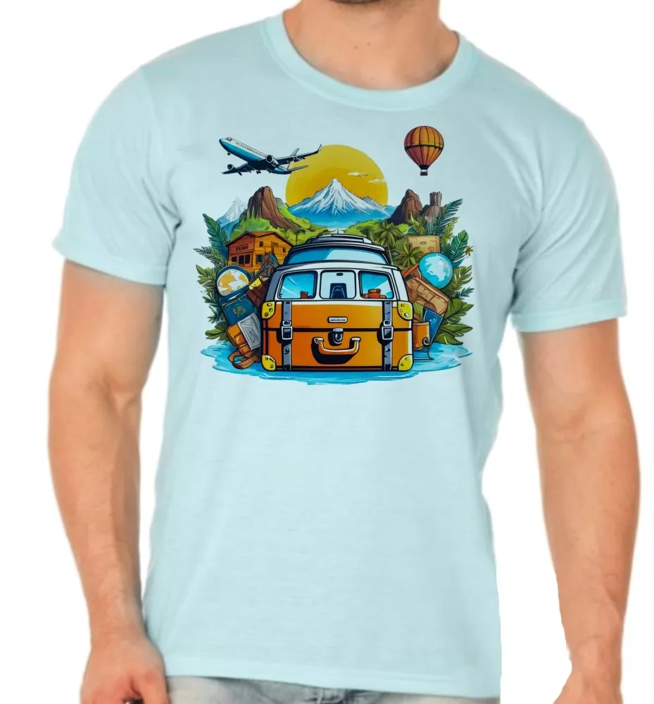 Camiseta adulto ou infantil Turismo turista estudante Imagem