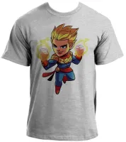 Camiseta adulto ou infantil Capitã Marvel heroi vingadores - Foto 3
