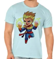 Camiseta adulto ou infantil Capitã Marvel heroi vingadores - Foto 5
